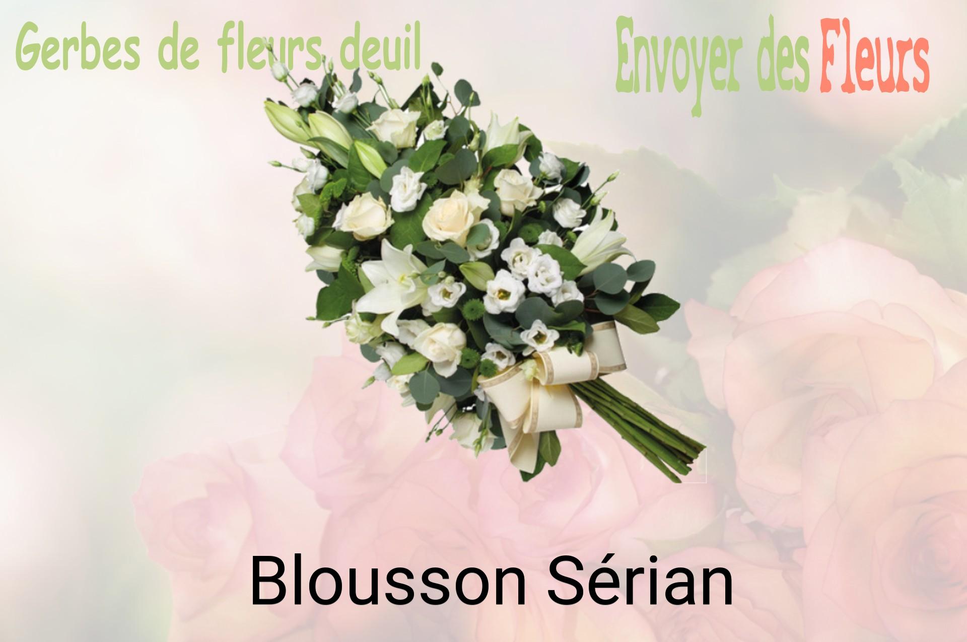 Gerbe de fleurs de deuil livrée à Blousson-Sérian